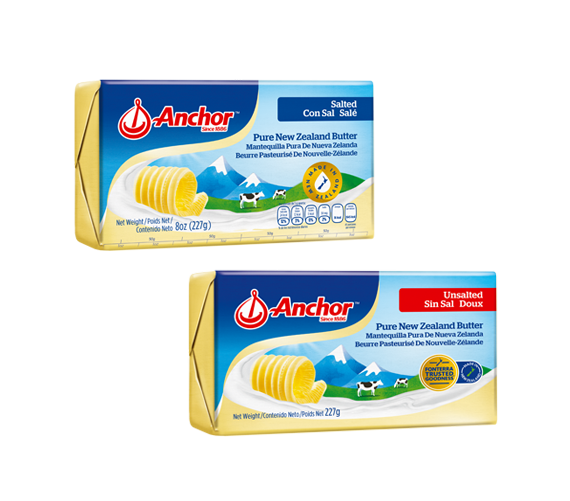 Anchor Pure New Zealand Butter Unsalted & Salted